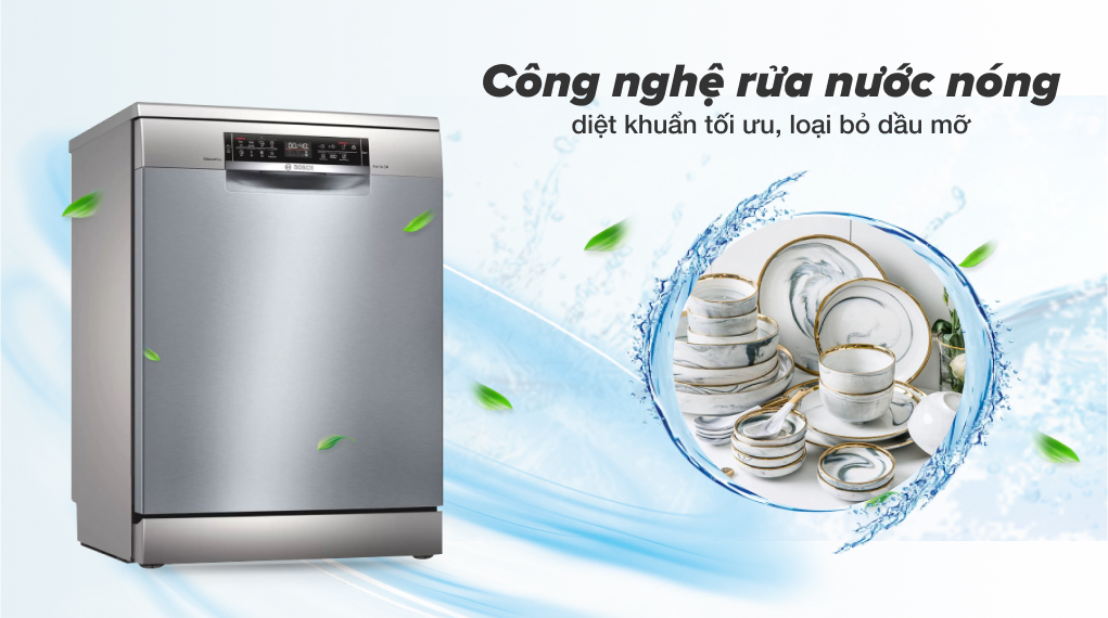 Nội trợ dễ dàng hơn cùng Máy Rửa Bát Bosch Wifi SMS6ECI93E 13 Bộ Serie 6?