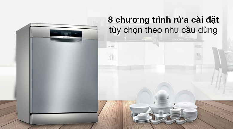 Đánh giá chi tiết sản phẩm Máy Rửa Bát Bosch Wifi SMS8YCI01E 14 Bộ Serie 8