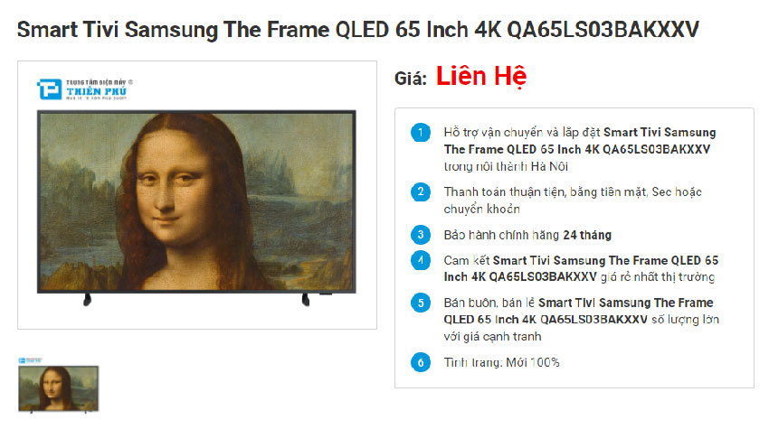 Có nên mua tivi Samsung khung tranh 65 inch QA65LS03B không?