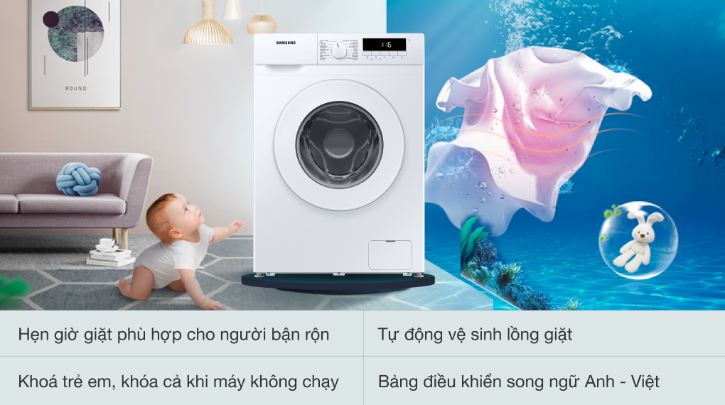 Máy giặt Samsung inverter WW90T3040WW/SV 9kg - Chiếc máy giặt giá rẻ đáng mua nhất