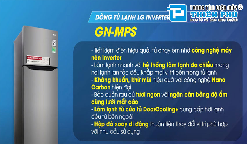 5 lý do khiến tủ lạnh LG Invreter GN-M208PS bán chạy nhất trên thị trường