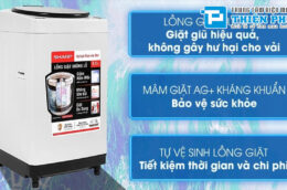 Phân tích khả năng giặt của chiếc máy giặt Sharp 8.2kg ES-W82GV-H