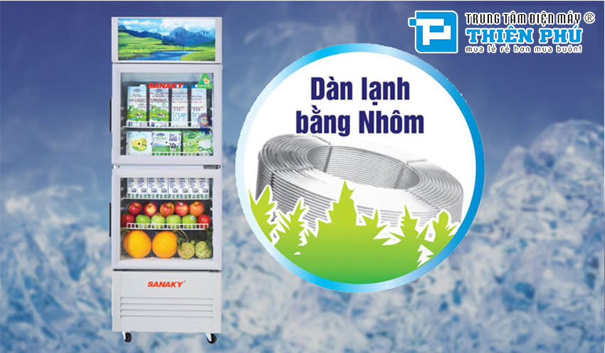 Tủ mát Sanaky 2 cánh Inverter VH-218W3L có tiết kiệm điện không?