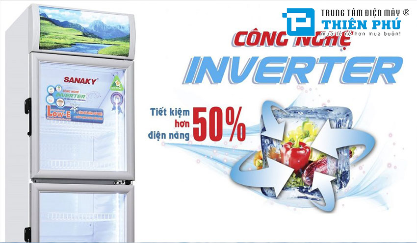Tủ mát Sanaky Inverter VH-218W3L có tiết kiệm điện không?