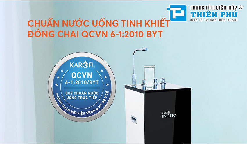 Máy lọc nước Karofi 9 lõi Livotec 612- 1 thiết bị 3 chế độ lấy nước