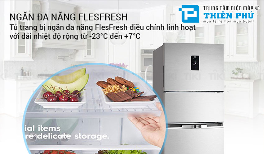 Tủ lạnh Electrolux EME3700H-A nổi bật với ngăn chuyển đổi đa năng 