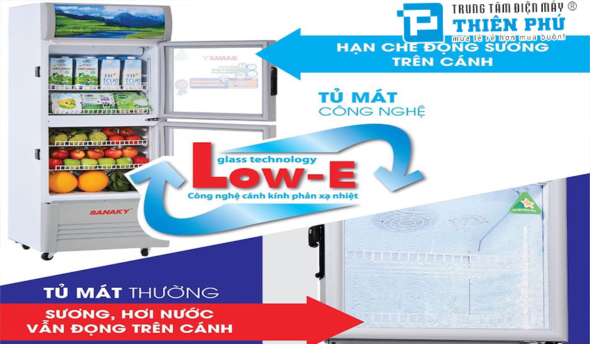 Tủ mát Sanaky 2 cánh VH-408W3L đổ mồ hôi nguyên nhân và cách khắc phục