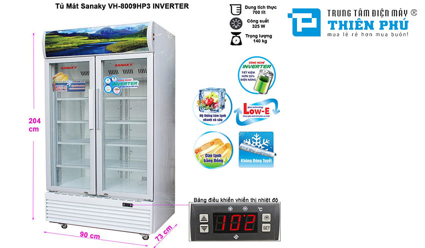 Có nên chọn mua tủ mát Sanaky 2 cánh Inverter cho gia đình không?