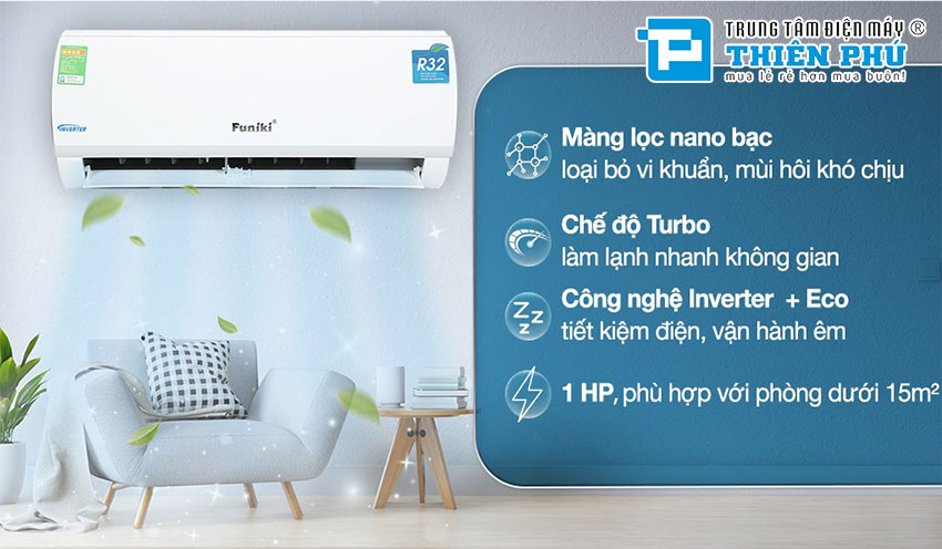 Nên mua điều hòa Funiki 9000btu HIC09TMU hay HSH10TMU tại Thiên Phú