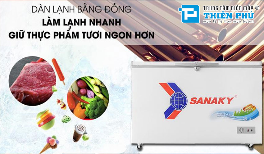 Có nên mua tủ đông Sanaky Inverter VH-4099A4K tại Thiên Phú không?