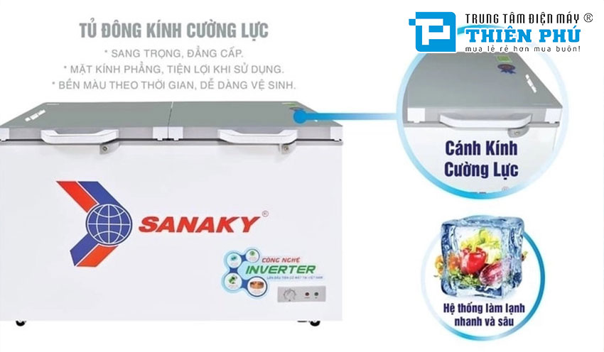 Có nên mua tủ đông Sanaky Inverter VH-4099A4K tại Thiên Phú không?