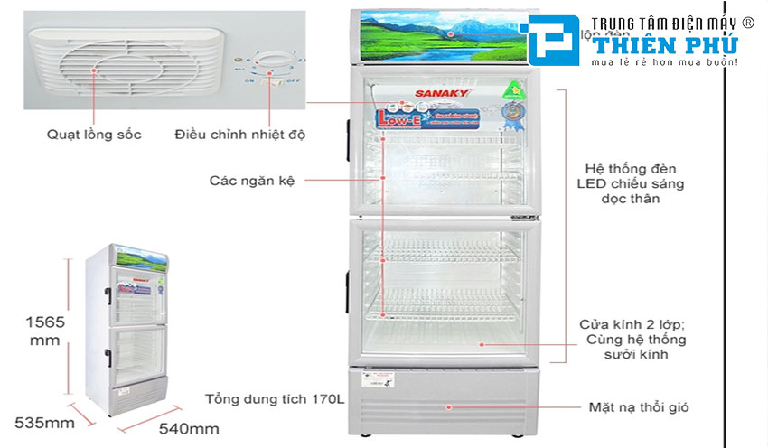 Tủ mát Sanaky 2 cánh được khách hàng yêu thích nhất trong thời gian gần đây
