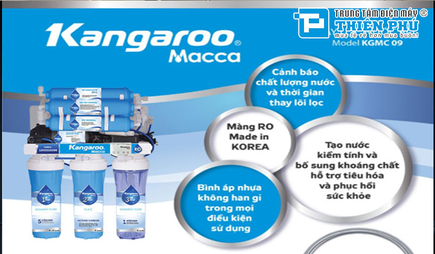 Máy lọc nước Kangaroo 9 lõi không vỏ có tốt không? Có gía bao nhiêu?