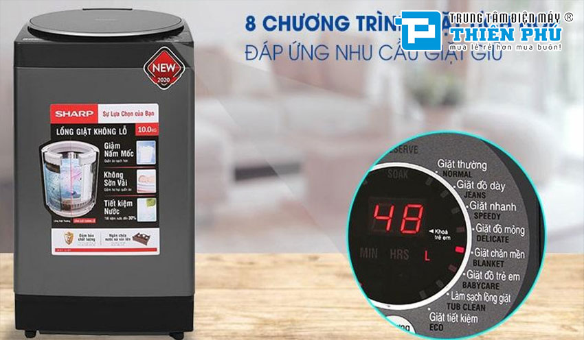 Máy giặt Sharp ES-W100PV-H có phải sự lựa chọn tốt nhất dành cho bạn 