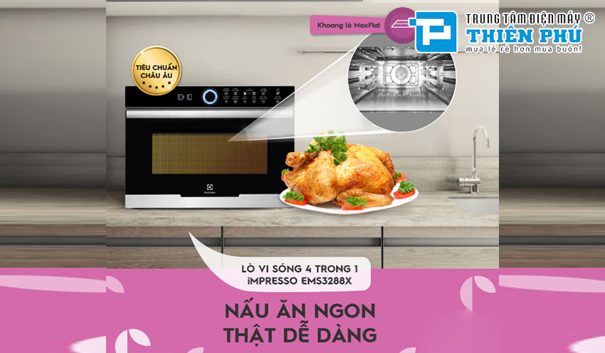 Những lý do nên mua lò vi sóng Electrolux EMS3288X với giá 4.950.000 đồng 