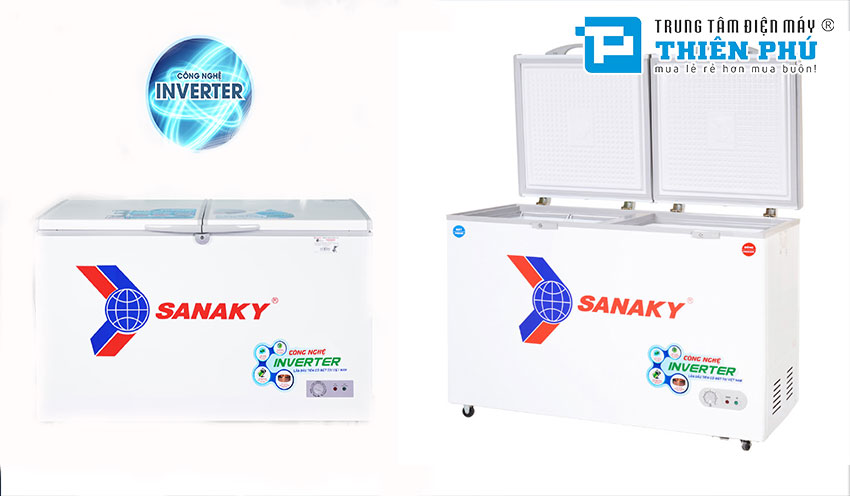 Nên mua tủ đông Sanaky Inverter VH-4099A3 hay VH-5699W3 thì phù hợp 