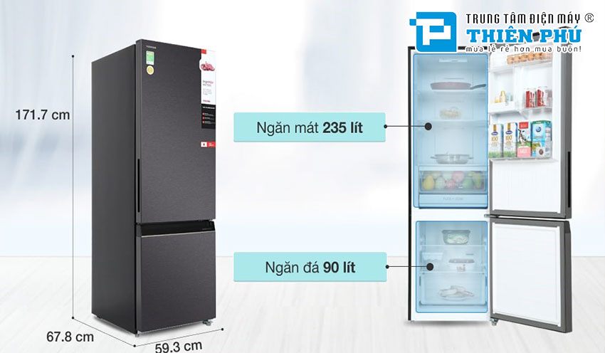 Những điều đáng chú ý trên tủ lạnh Toshiba 2 cánh GR-RB410WE-PMV(37)-SG 