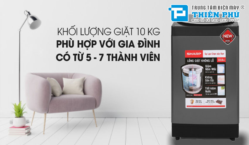 Máy giặt Sharp ES-W100PV-H có phải sự lựa chọn tốt nhất dành cho bạn 