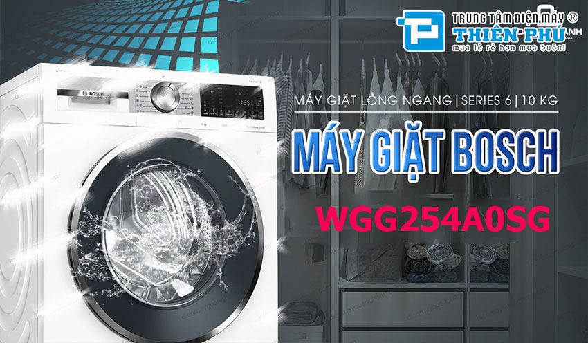 Máy giặt Bosch 10kg WGG254A0SG- Thiết kế đơn giản-Hiệu quả cao 