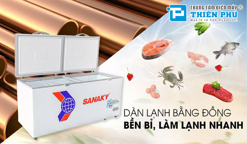 Nên mua tủ đông Sanaky Inverter VH-4099A3 hay VH-5699W3 thì phù hợp 
