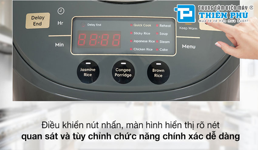 Nồi Cơm Điện Electrolux E7RC1-650K 1.8 Lít