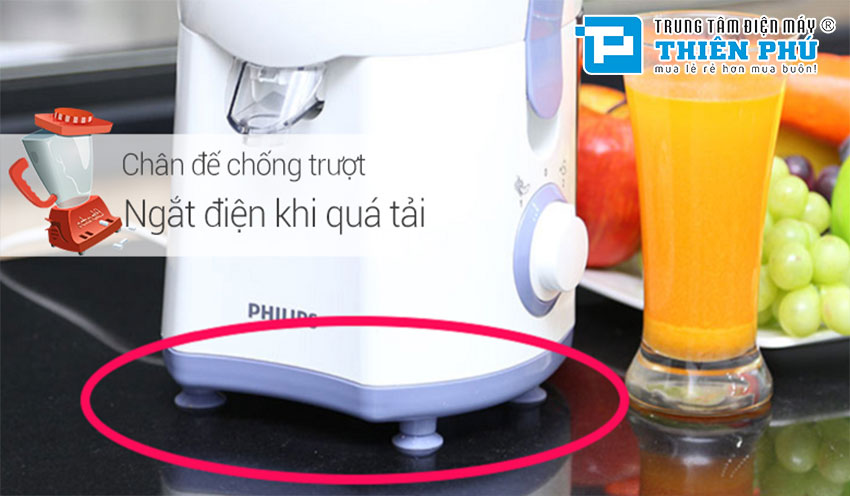 Máy Xay Ép Hoa Quả Philips HR1811/71 0,5L