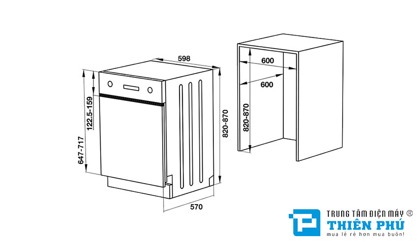 Máy Rửa Chén HDW-HI60B 15 Bộ