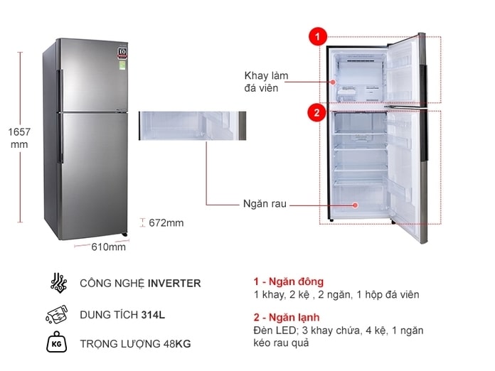 Tủ lạnh Sharp Inverter SJ-X316E-SL 2 Cánh đã trở thành sản phẩm quen thuộc hiện hữu trong căn bếp của các gia đình hiện nay. Vì sao sản phẩm này lại được các gia đình ưa chuộng như vậy? Nó có ưu,nhược điểm gì? Cùng Điện Máy Thiên Phú tìm hiểu chi tiết về sản phẩm này nhé.