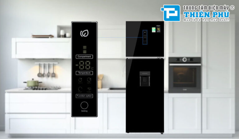 Tủ lạnh Aqua inverter AQR-T389FA(WGB) tiết kiệm điện, thiết kế sang trọng, bảo quản thực phẩm tối ưu