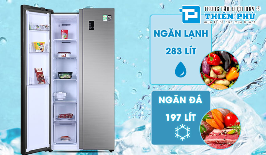 Tủ Lạnh Aqua Inverter AQR-S480XA(SG) 480 Lít