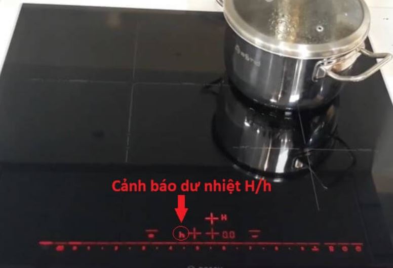 Chức năng cảnh báo dư nhiệt 2 cấp độ trên bếp từ Bosch PID675DC1E