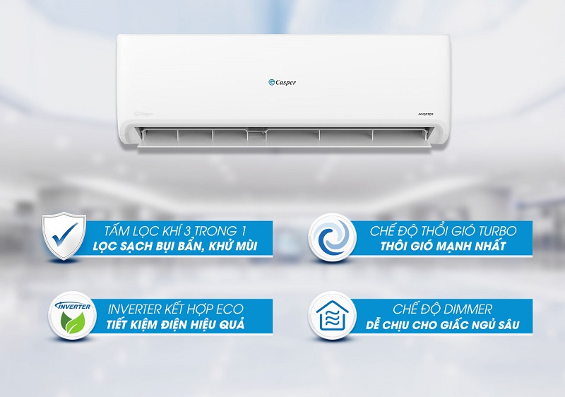 Khả năng làm lạnh nhanh trên điều hòa Casper 2 chiều