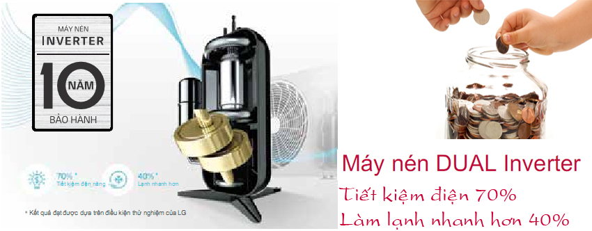 Đánh giá chi tiết về khả năng tiết kiệm điện trên điều hoà LG 
