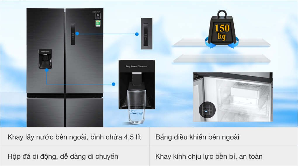 Tại sao tủ lạnh Samsung RF48A4010B4/SV được chọn nhiều cho phòng bếp?