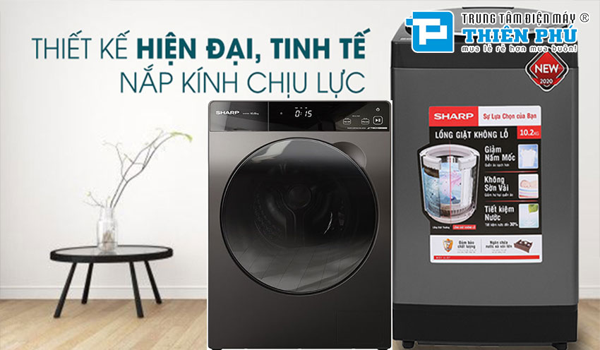So sánh máy giặt Sharp 10kg ES-W102PV-H và ES-FK1054SV-G nên chọn loại nào?
