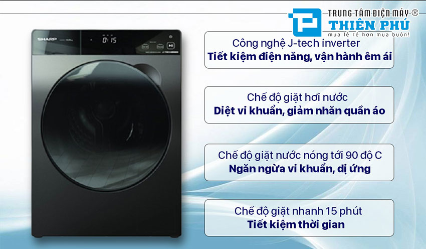 So sánh máy giặt Sharp 10 kg ES-W102PV-H và ES-FK1054SV-G nên chọn loại nào?
