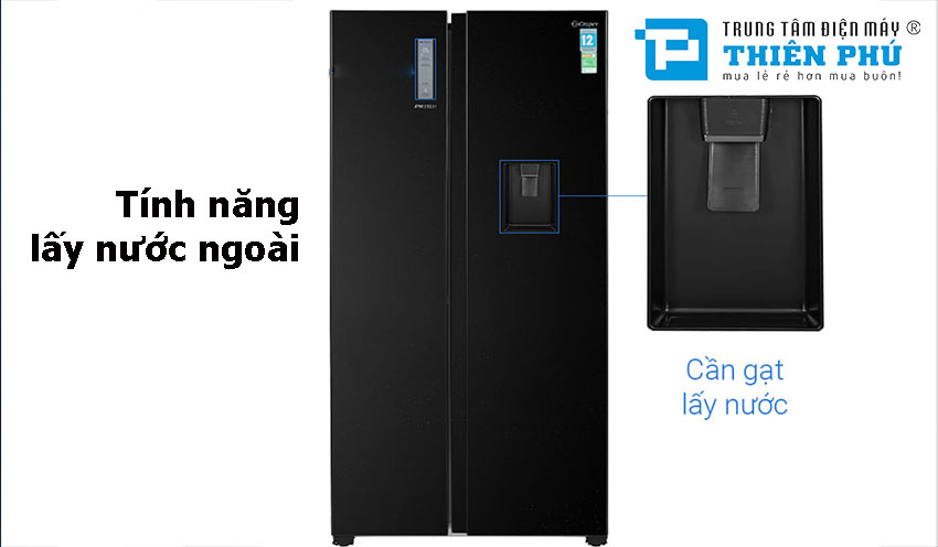 Tính năng lấy nước ngoài trên tủ lạnh Casper RS-570VBW không làm người dùng thất vọng