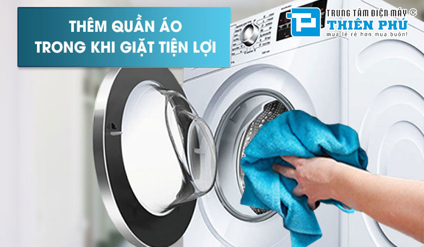 Máy giặt Bosch Serie 6 WGG234E0SG với tính năng thêm đồ trong khi giặt tiện lợi 