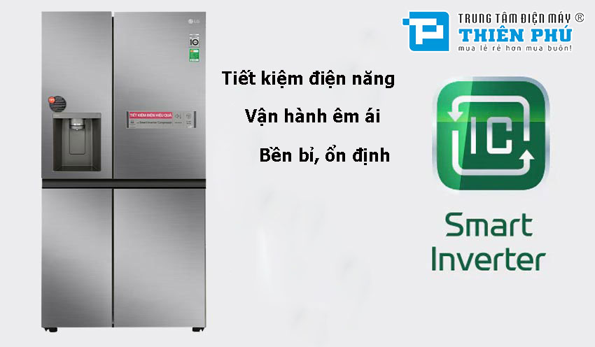 Tủ lạnh Side By Side LG GR-D257JS có tiết kiệm điện không?  