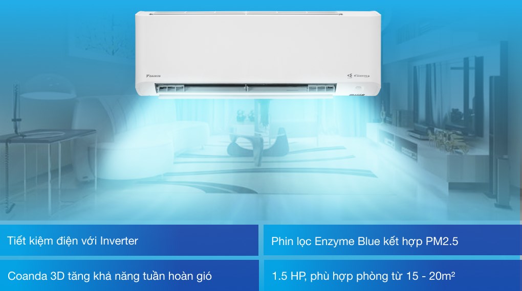 Khám phá tính năng được sử dụng trên điều hòa Đaikin 12000btu 