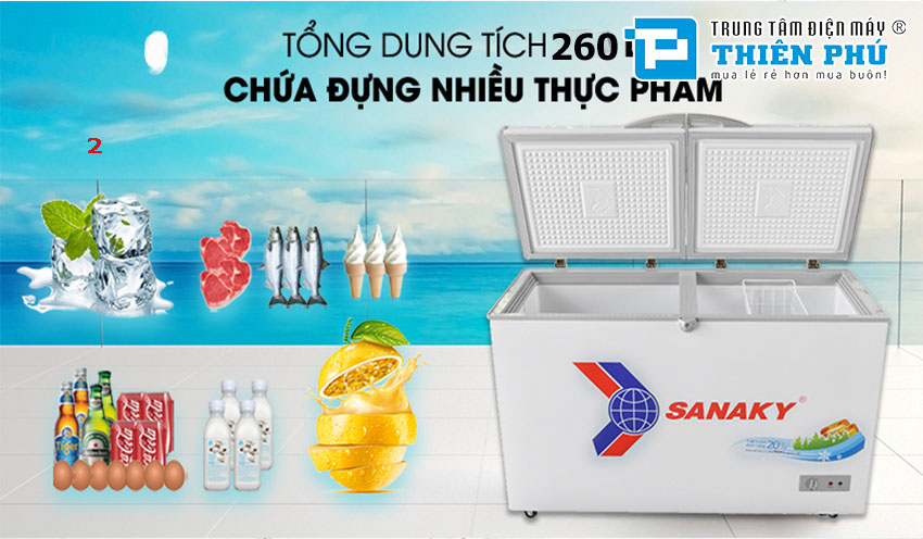3 tính năng làm lạnh trên chiếc tủ đông giá rẻ Sanaky VH-3699W1  