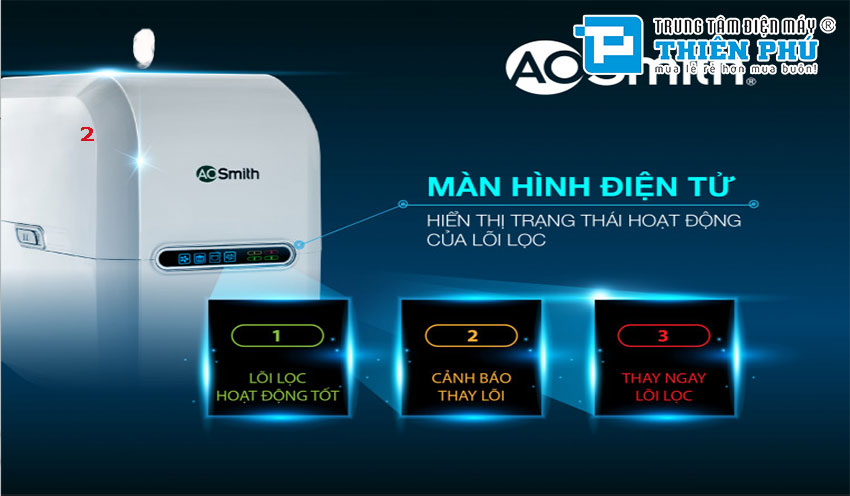 Tìm hiểu tính năng cảnh báo lõi lọc trên máy lọc nước AO Smith E3