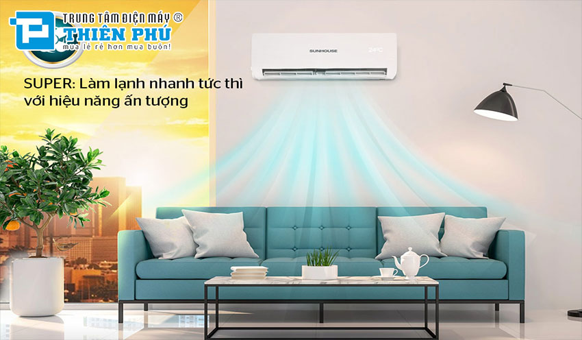 Điều Hoà Sunhouse SHR-AW09C130 1 Chiều 9000Btu Gas R410a