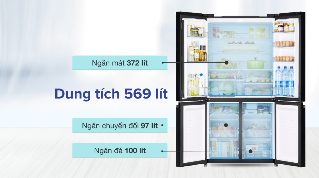 đạt đến 599 lít