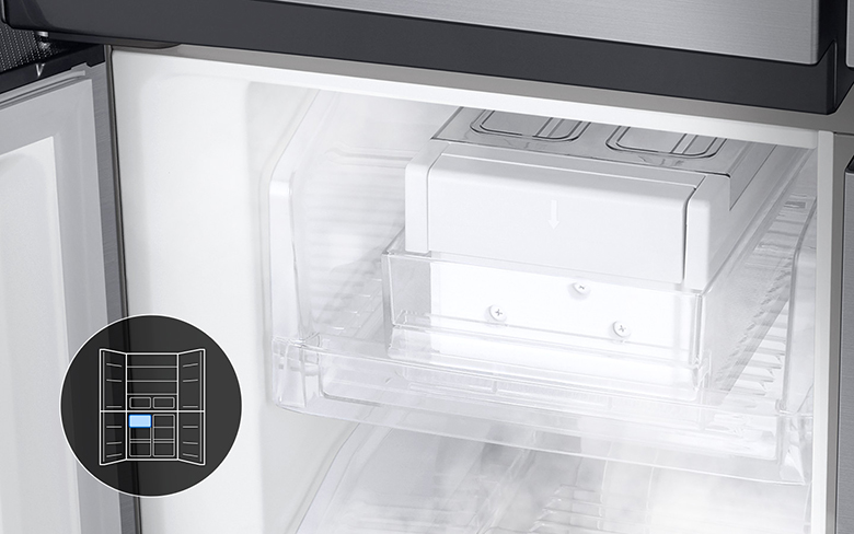 Kiểu dáng hiện đại cùng nhiều tiện ích đó là tủ lạnh Samsung RF48A4010B4/SV