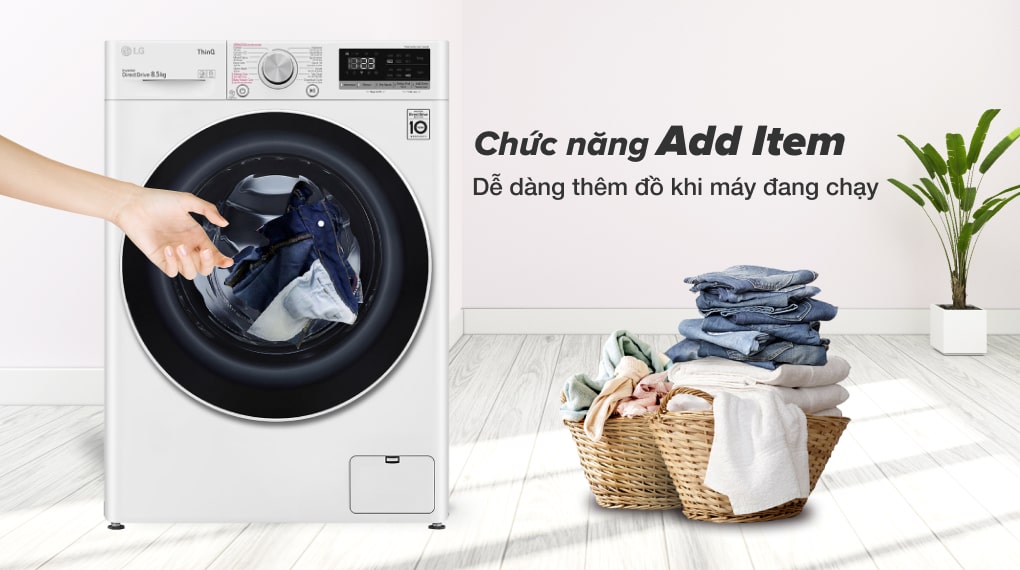 máy giặt LG FV1208S4W 8,5kg 