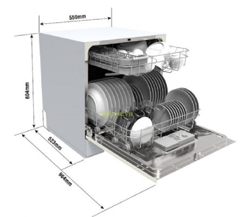 Nên mua máy rửa bát mini 6 bộ hay 8 bộ cho gia đình nhỏ?