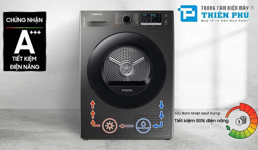 Top 3 máy sấy quần áo Samsung sấy khô quần áo cực nhanh và tiết kiệm điện