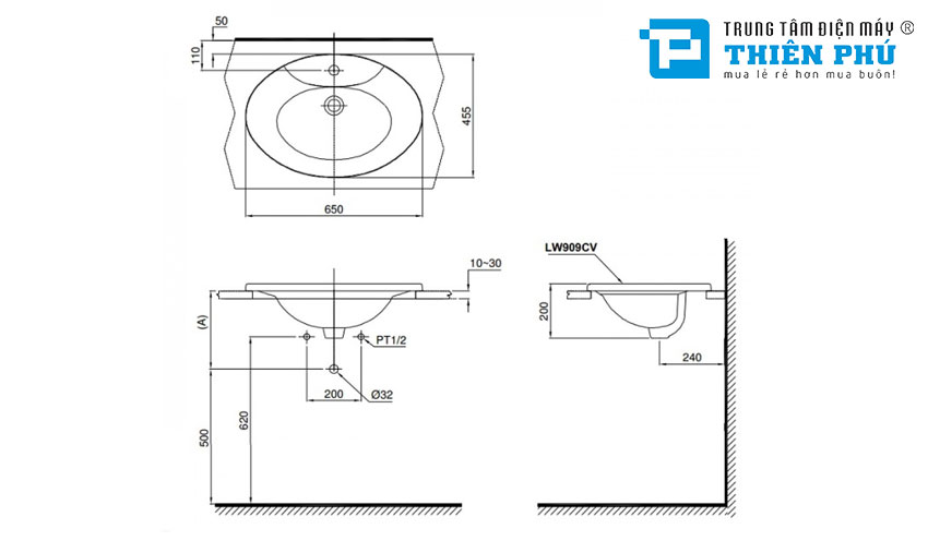 Chậu Rửa Mặt Toto L909C