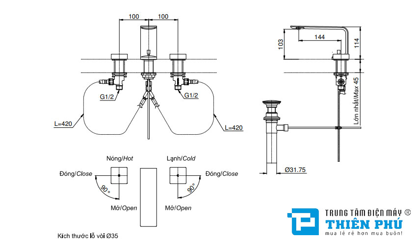 Vòi Rửa Mặt Toto TLP02201B